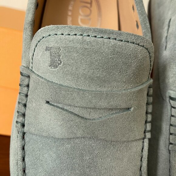 Tod's Men's Blue Suede Penny Loafer Shoes, XXM0LR00011RE0B211 - Picture 11 of 11